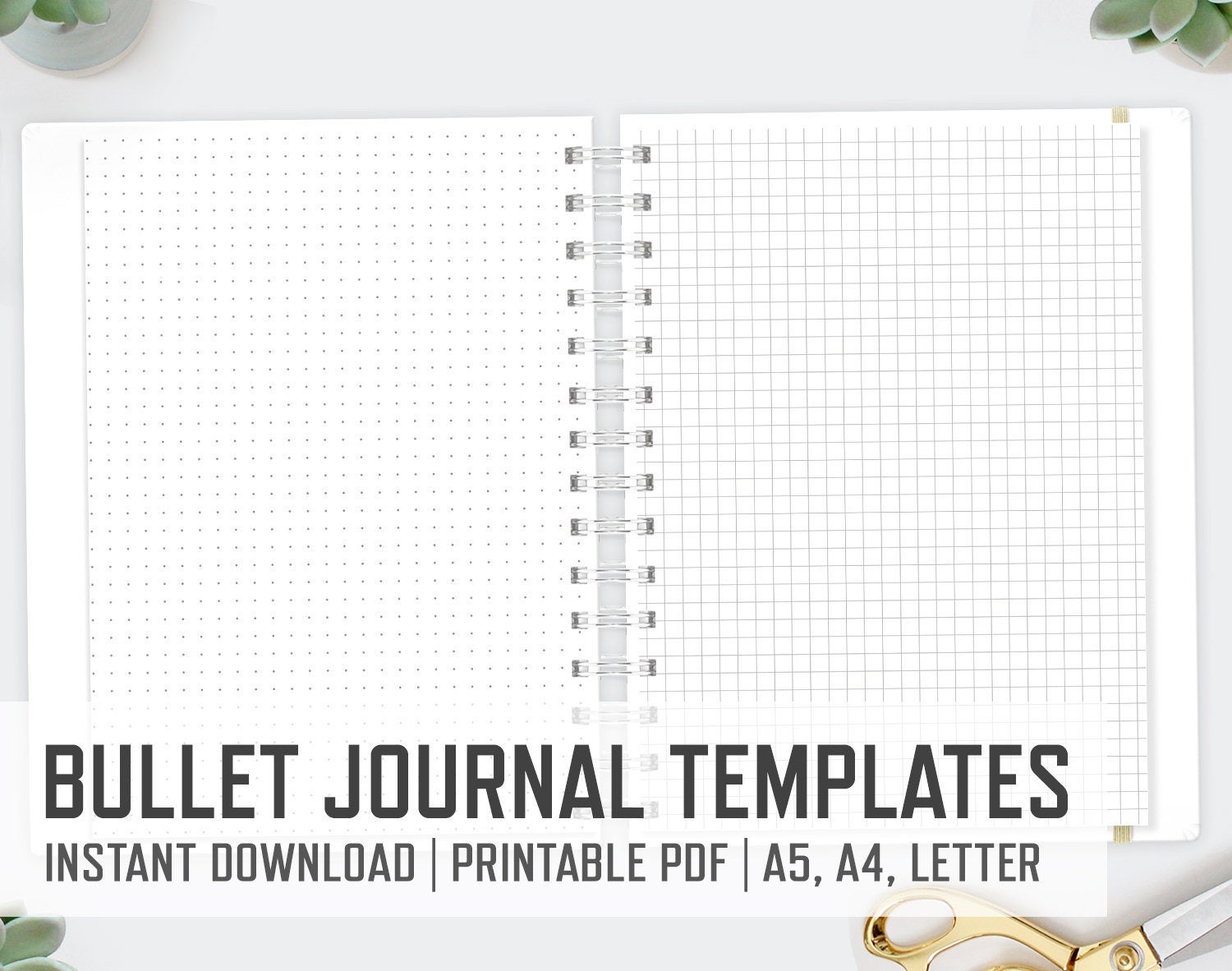 Bullet Journal / A4 A5 Letter / Bullet Journaling Templates Etsy