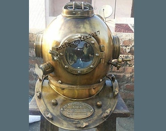 Navy Buceo Casco Mark V profundo mar casco para buzos Vintage réplica Anchor 18/" EE UU