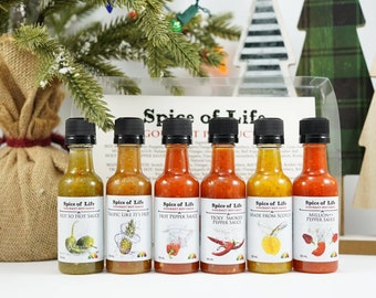 Hot Sauce. 6 Pack Sauce. Original Christmas Gift. Unique Present. One of a Kind Christmas Gift. Gift for Someone Special.