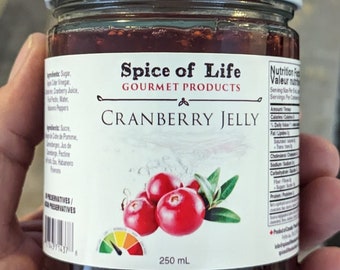 Gourmet Cranberry Jelly, cranberry sauce for turkey, Christmas dinner, Baked Salmon, charcuterie board