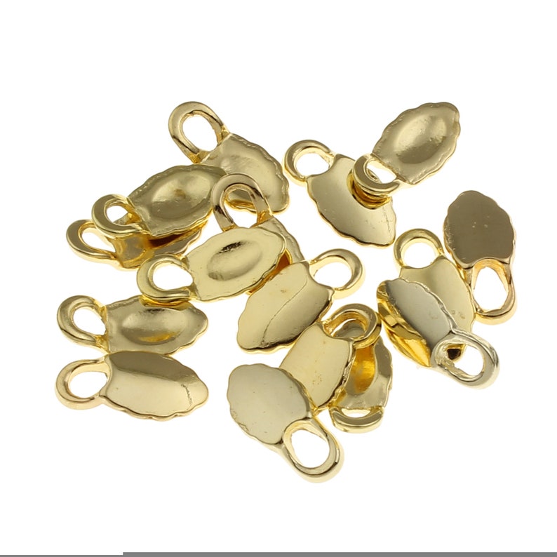 72 Aadraku Style GlueOn Earring Bails 24K Gold Plated Leaf Etsy