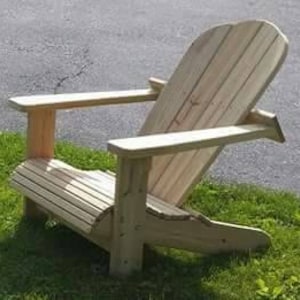 Custom made adirondack chair.   Outdoor relaxation at its finest.