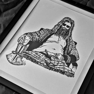 Fat Thor Art Print