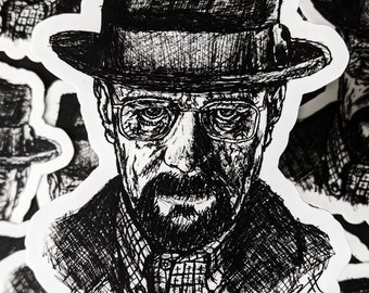 Heisenberg Breaking bad Walter White macbook sticker - stickers voor macbook - zwart vinyl