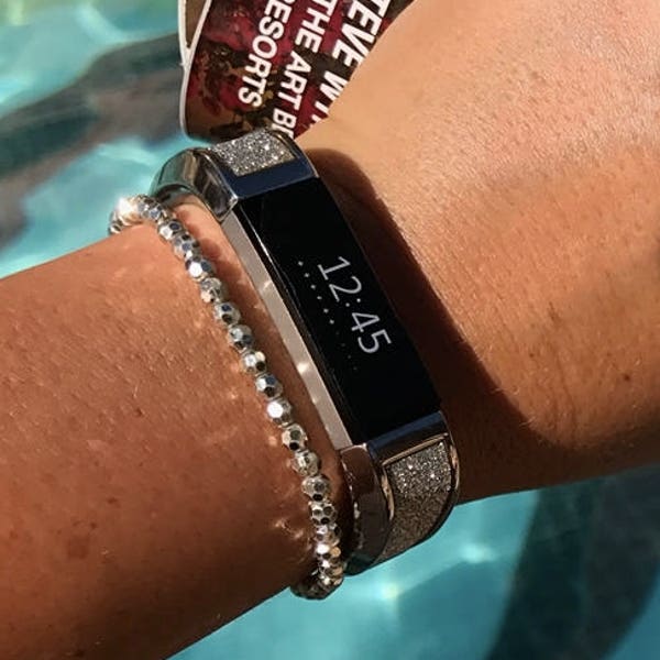 Brazalete ARTEMIS - para Fitbit Alta - Alta HR - Joyería - Acero Inoxidable y Glitter - Tamaño Pequeño