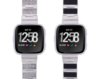 fitbit versa black and rose gold