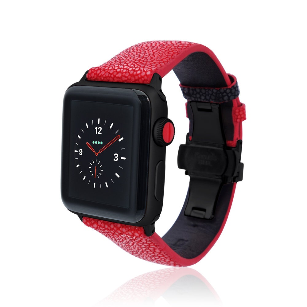 Red apple watch band deals