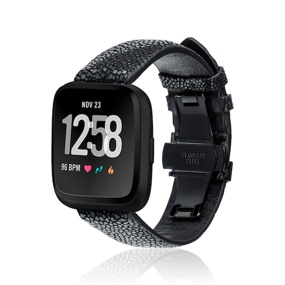 Fitbit versa stainless steel deals band