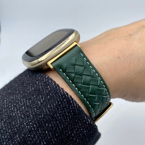 Fitbit Versa / Fitbit Sense Watch Band  BRAID by fitjewels - more colors - stainless steel and genius leather
