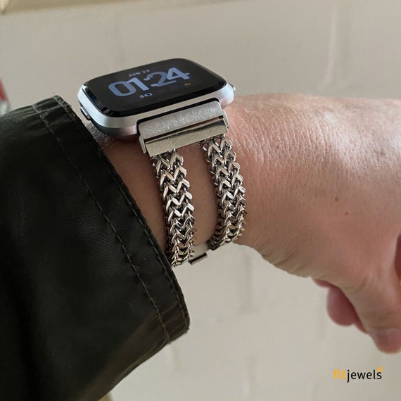 Correa acero Fitbit Versa 4 (plata) 