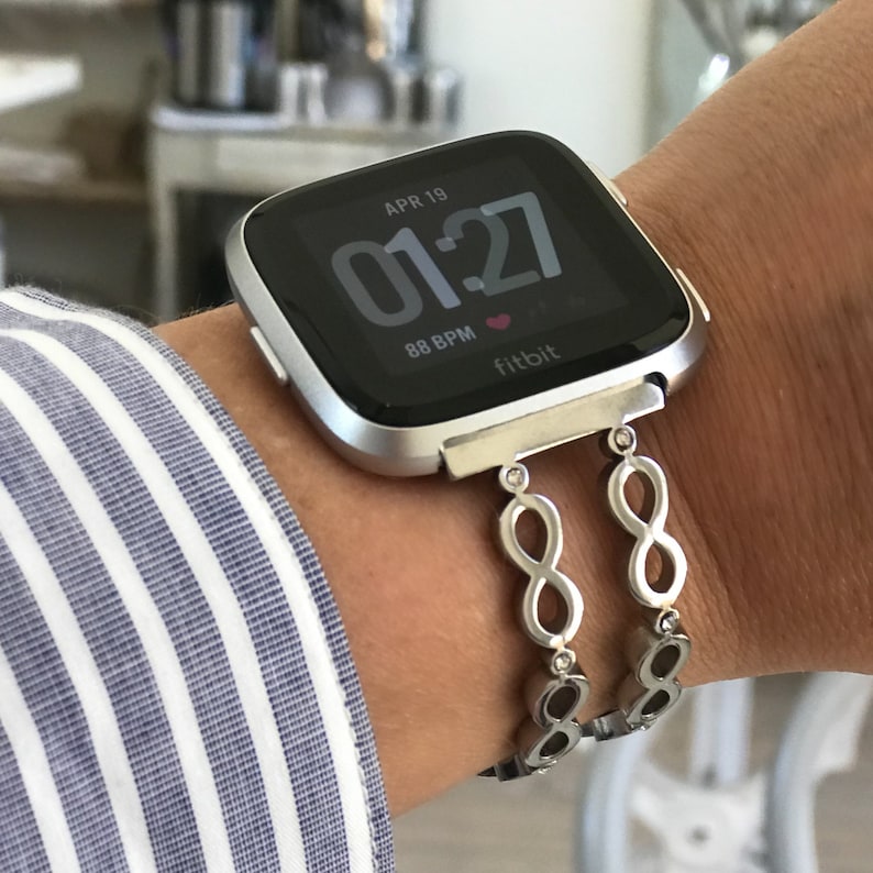 silver fitbit versa