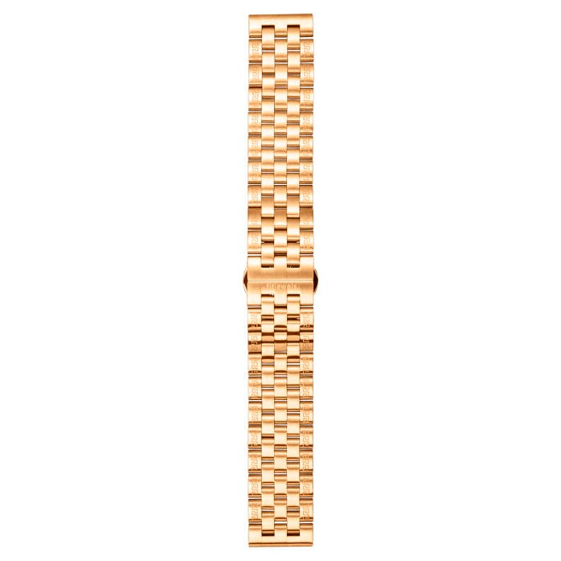 May include: A gold-tone metal watch band with a polished finish.