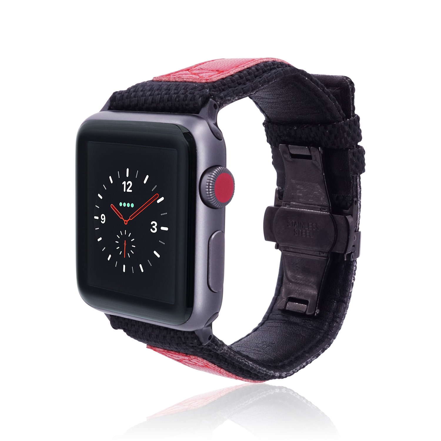 Red and black apple watch band new arrivals