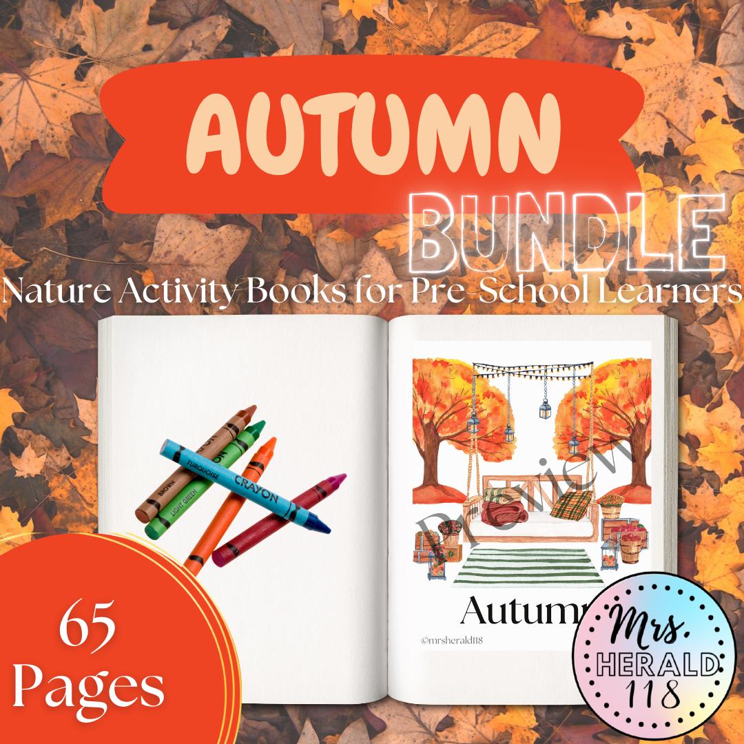 Bundle Autumn Fall Nature Activity Book for Preschool Homeschool ...