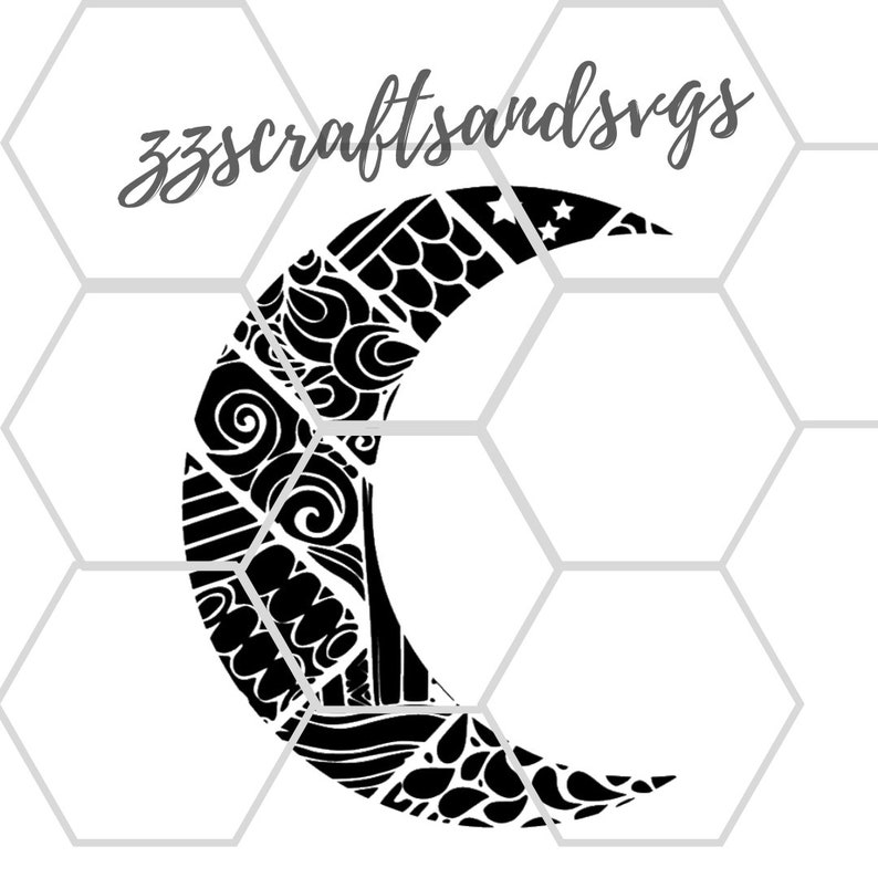 Download Clip Art Moon Hippie Cricut Moon Boho Print Pattern Digital Download Mandala Silhouette Pdf Boho Sun Svg Jpg Png Art Collectibles