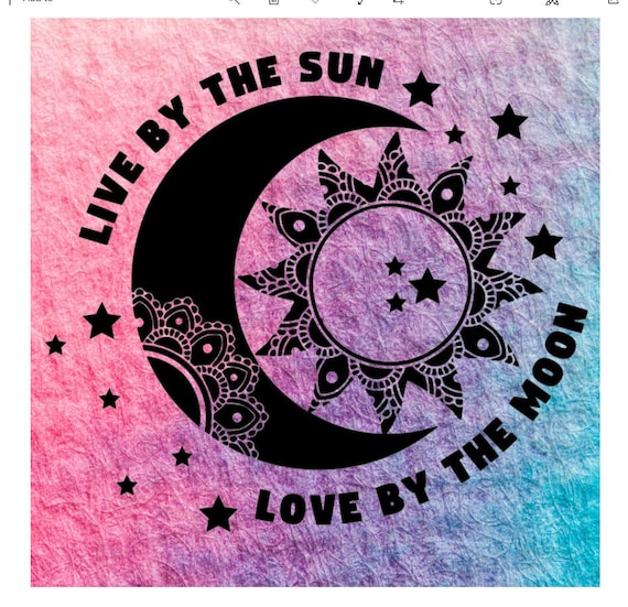 Live by the Sun Love by the Moon Mandala digital download | Etsy