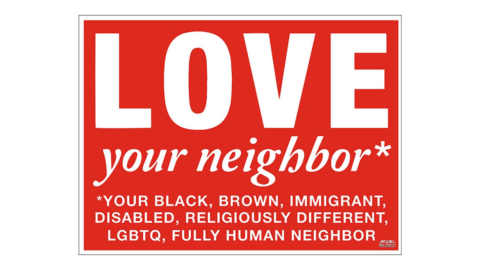 Love Your Neighbor Sign 5 Pack - Etsy