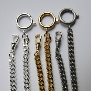 Westenkette für Taschenuhr, Geldbörse und Schlüsselanhänger für Damen und Herren, Kette für Taschenuhr, Geldbörsen-Schlüsselanhänger 11,02 Zoll