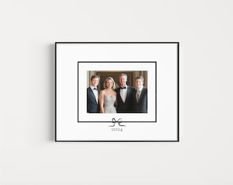 Black Bow Decor for Home Classic Decor Custom Wall Art Photo Mat for Minimalist Decor Black and White Decor with Bow Grandmillenial Art