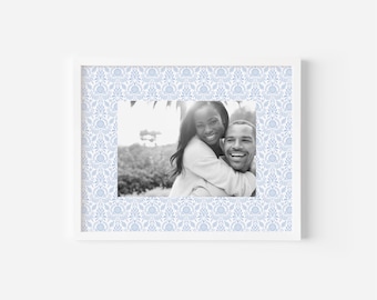 Blue Folklore Chinoiserie Photo Keepsake Mat, Photo Mat, Wall Decor