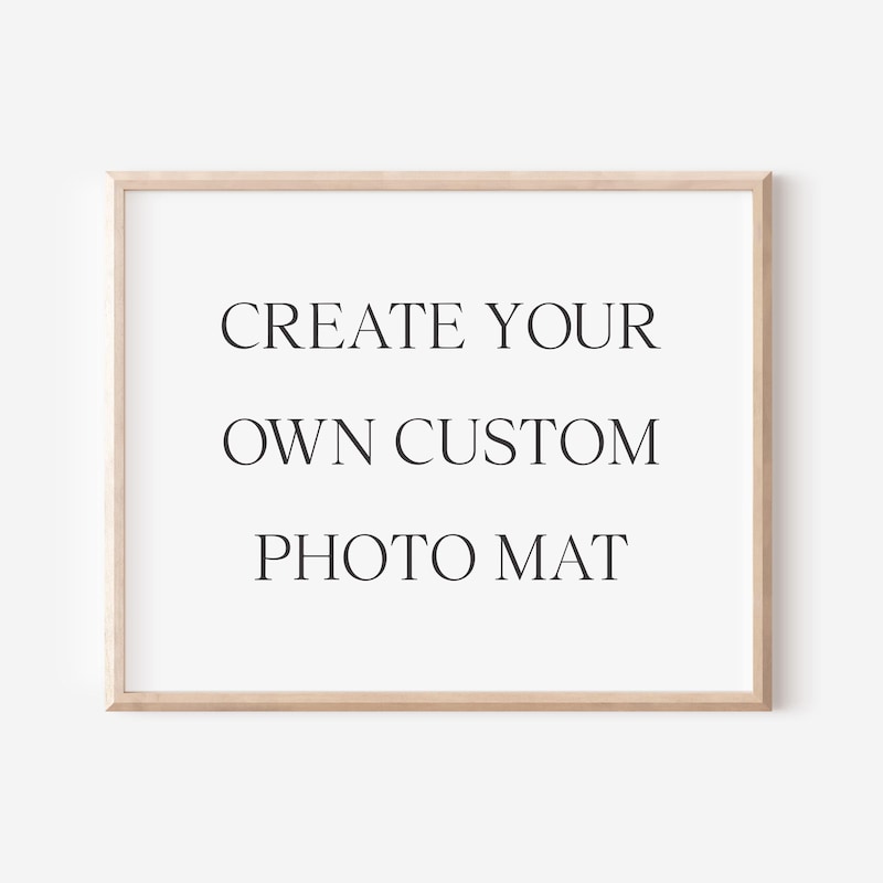 Custom Frame Mat With Text Custom Photo Mat - Etsy