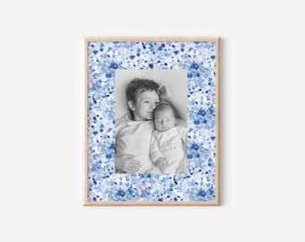 Purple Hydrangea Grandmillennail Decor for Home Decor Cottagecore Design Photo Keepsake Mat with Hydrangea Decor for Girls Room Wall Decor