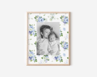 Hydrangea Blossoms Grandmillennail Decor for Home Decor Cottagecore Design Photo Keepsake Mat with Hydrangea Decor for Girls Room Wall Decor