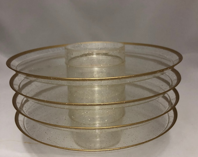 Vintage Set of 4 Hisnack Plates a Servrite Product Made in Etsy