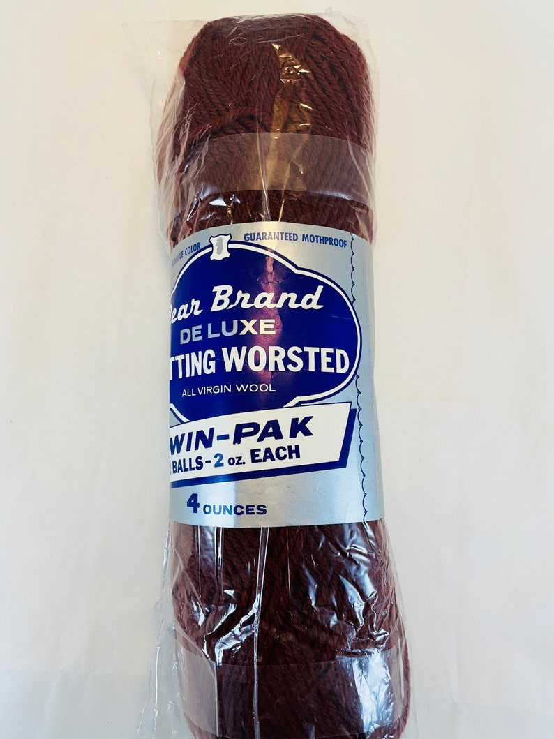 One Twinpak of Bear Brand Yarn Deluxe Knitting Worsted Wool Etsy