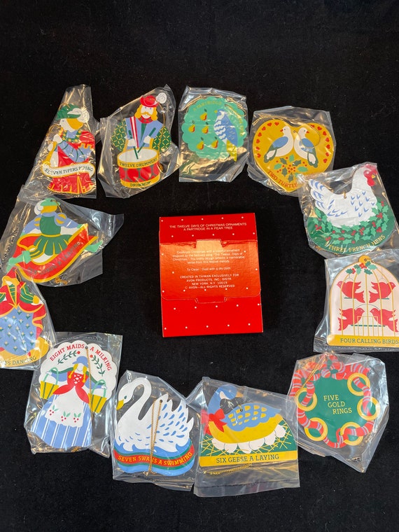 Vintage Set of Avon Christmas Ornaments Twelve Days of Etsy