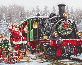 Cross Stitch Kit by LUCA-S -  SANTA'S EXPRESS