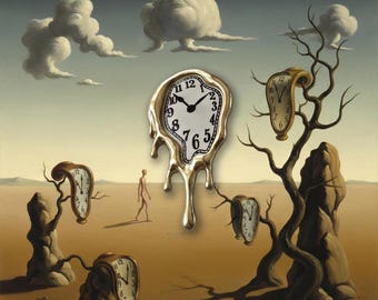 Vintage Melting Clock brooch