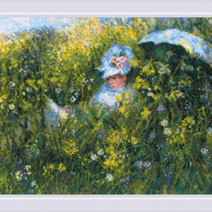 Counted Cross Stitch Kit by  RIOLIS 1850 - &quot; In the Meadow after C. Monet&#39;s Painting&quot;