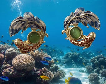 Vintage Haul GlobalKoi fish drop Earrings. Vacation, beach jewerly