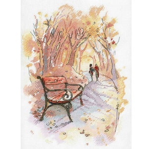 Counted Cross Stitch Kit MP Studio A-003 - &quot;Autumn promenade&quot;
