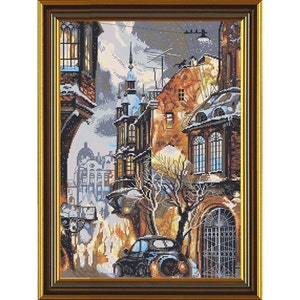 Counted Cross Stitch kit by Nova Sloboda (Ukraine)  - Snow in the city