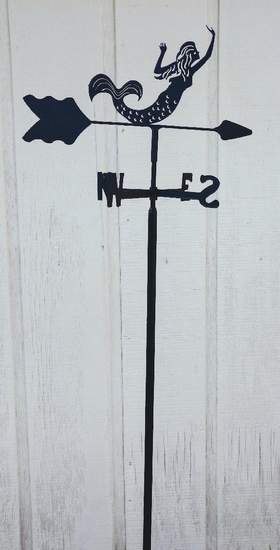 Egret Weathervane Black Wrought Iron Look Roof Mount Made In Usa
