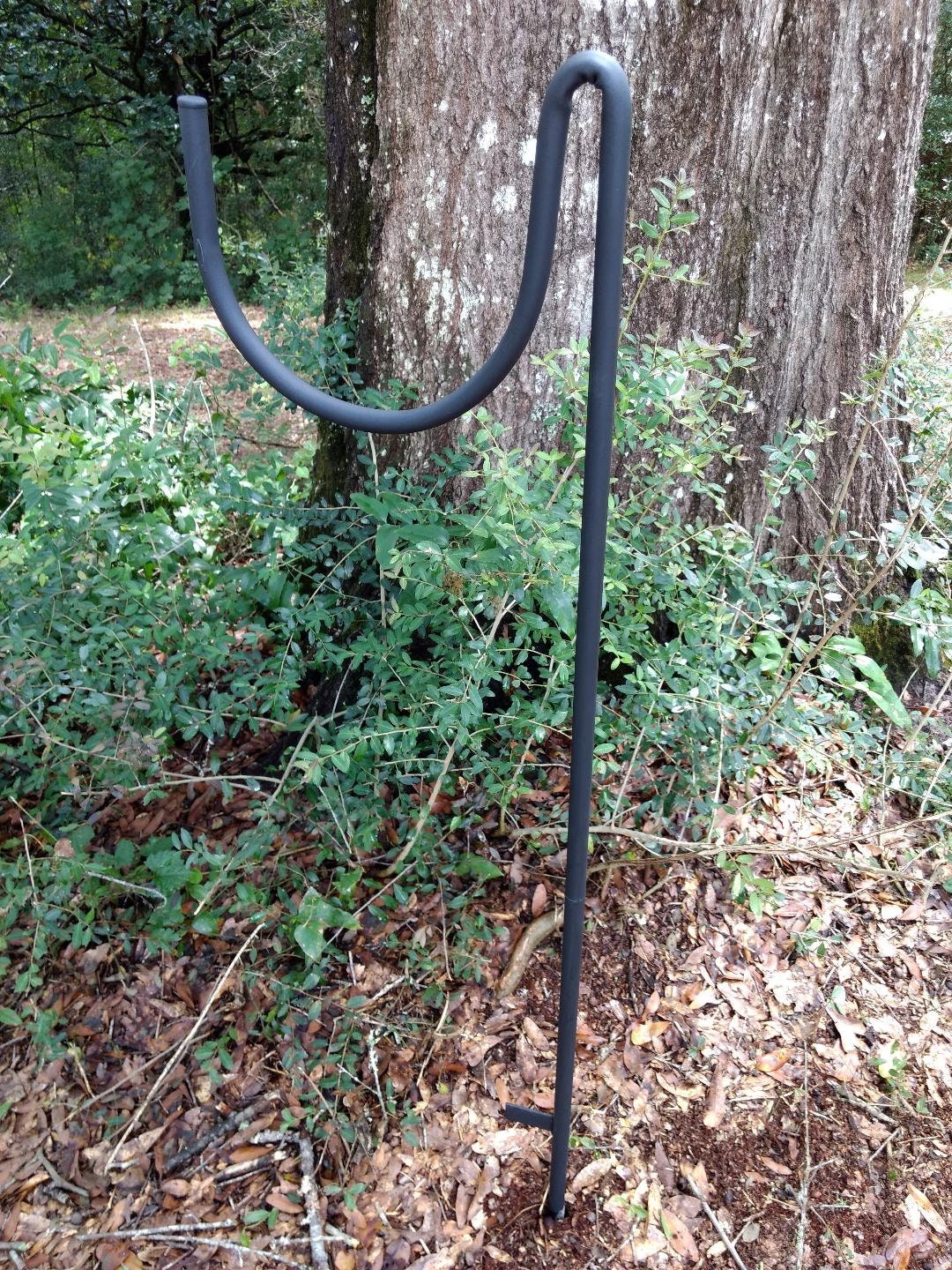 The Lazy Scroll Ground Mount Decorative Black Wrought Iron Look