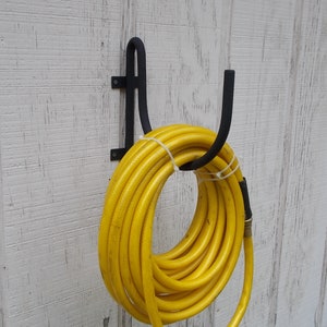 The Lazy Scroll Wall Mounted Wrought Iron Look Heavy Duty Metal Garden Hose Holder