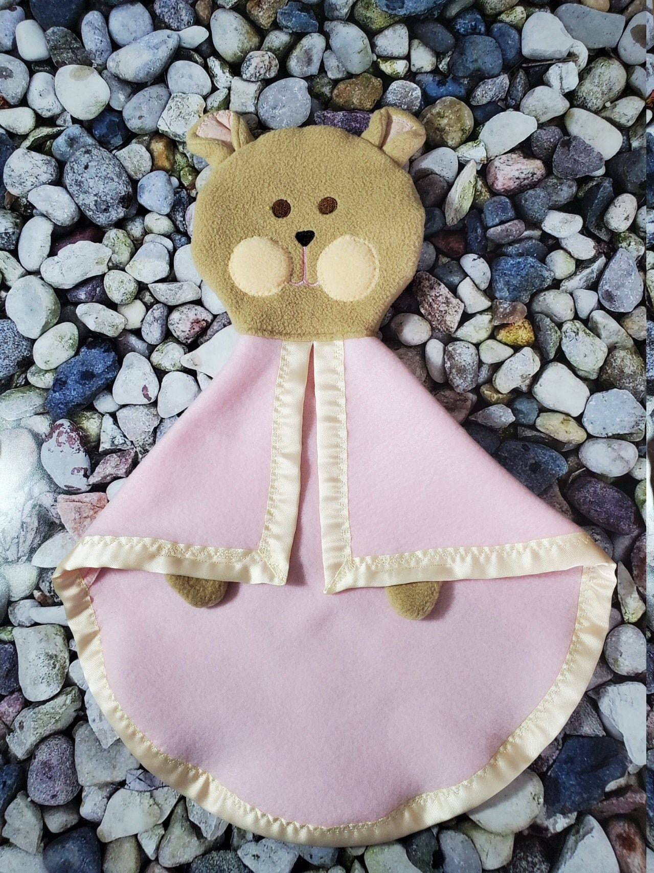 pink bear security blanket