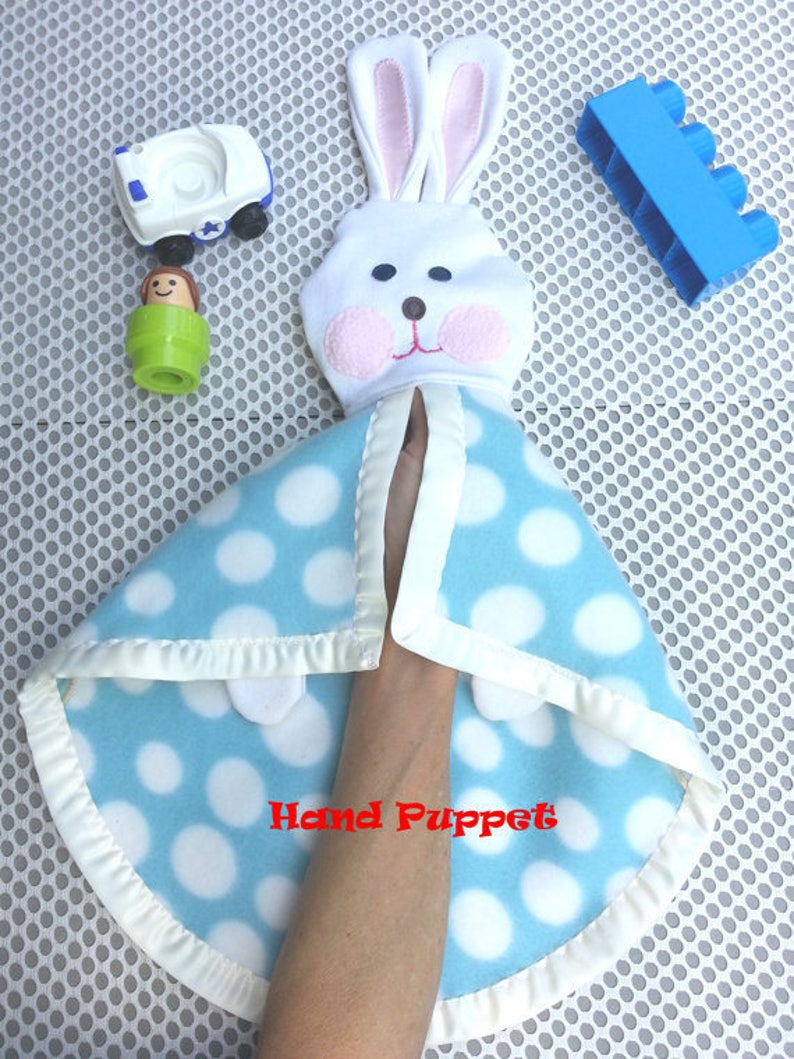 Fisher Price like Pink Bunny Security Blanket Lovey Puppet