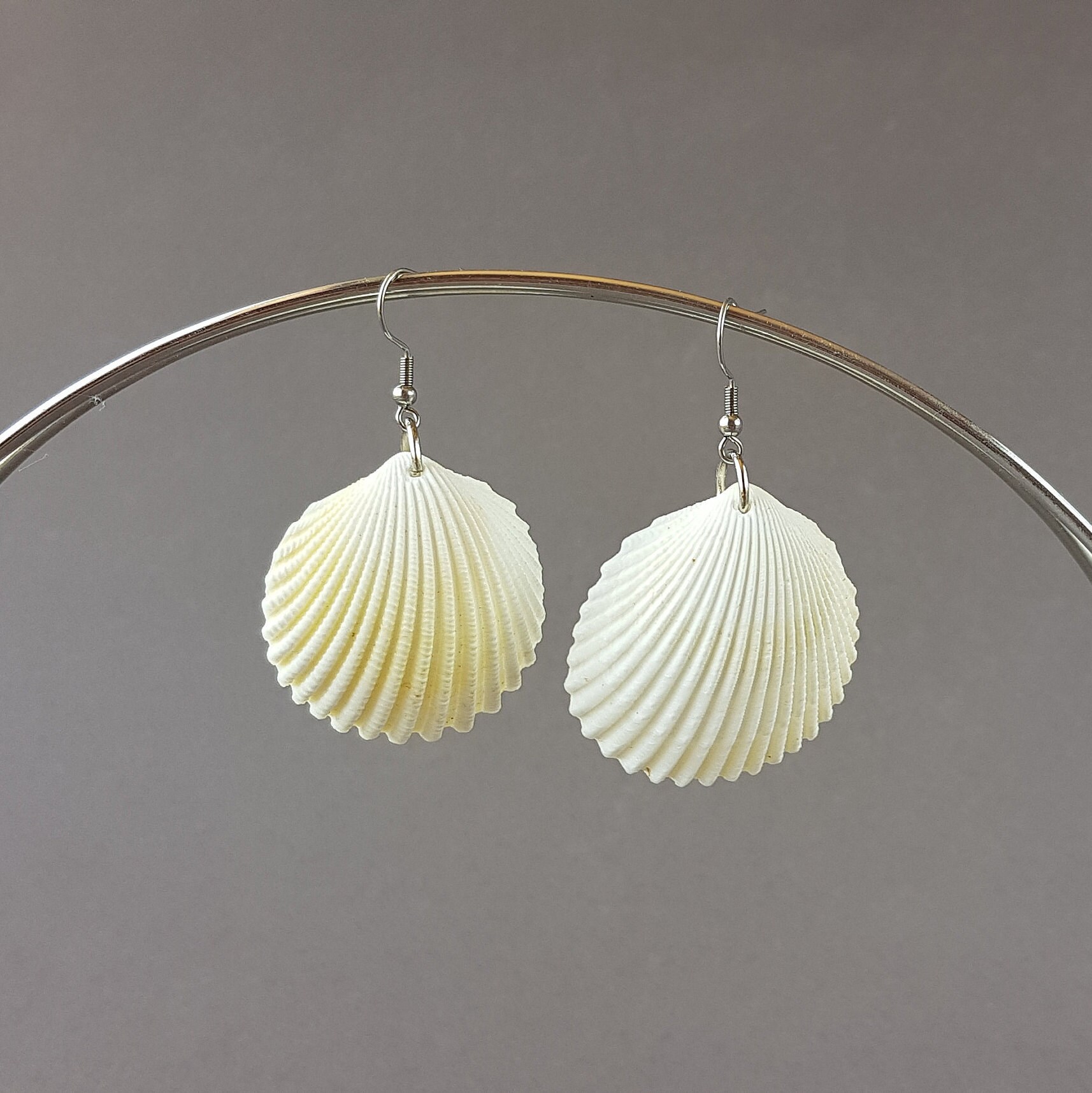 Shell earrings Real Seashell jewelry Beach Wedding earrings Etsy