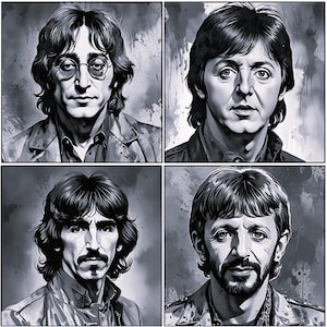 Beatles Fan The Beatles John Lennon Paul McCartney George Harrison Ringo Starr Beatles Pop wall Art gift for Beatles fan