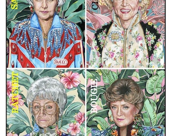Golden Girls Pop Art Print, Savage Classy Ratchet Bouge (Digital Download)