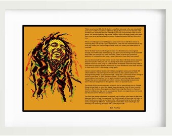 DD Bob Marley Quote/poem Art Print - Inspiring Words From a Legend