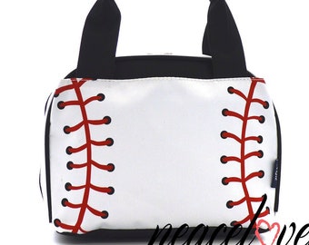 Bolsa térmica para el almuerzo con diseño de béisbol con monograma SKB255BK, Bolsa para el almuerzo escolar, Bolsa para el almuerzo para niños, Bolsa para el almuerzo personalizada, Bolsa térmica para el almuerzo