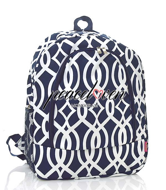 VS Navy Print Bookbag Amazon.com: iHIM Printed Backpack Simple Pattern Bookbag  main image 3