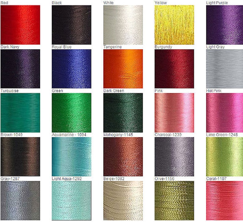 Może przedstawiać: Tabela kolor&oacute;w nici do haftu z 20 r&oacute;żnymi kolorami, w tym czerwony, czarny, biały, ż&oacute;łty, jasny fioletowy, ciemnoniebieski, kr&oacute;lewski niebieski, mandarynka, bordowy, jasnoszary, turkusowy, zielony, ciemnozielony, r&oacute;żowy, r&oacute;żowy, brązowy, akwamarynowy, mahoń, antracyt, limonkowy, szary, jasnoniebieski, beżowy, oliwkowy i koralowy. Każdy kolor jest oznaczony nazwą i odpowiadającym mu numerem.