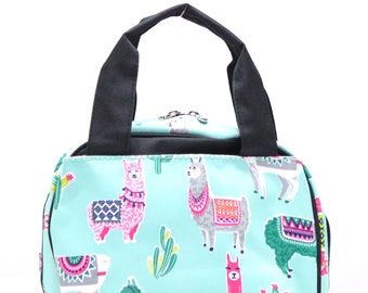 Bolsa de almuerzo aislada con estampado de llama con monograma LMA255NY, Bolsa de almuerzo escolar, Bolsa de almuerzo para niños, Bolsa de almuerzo personalizada, Bolsa de almuerzo aislada