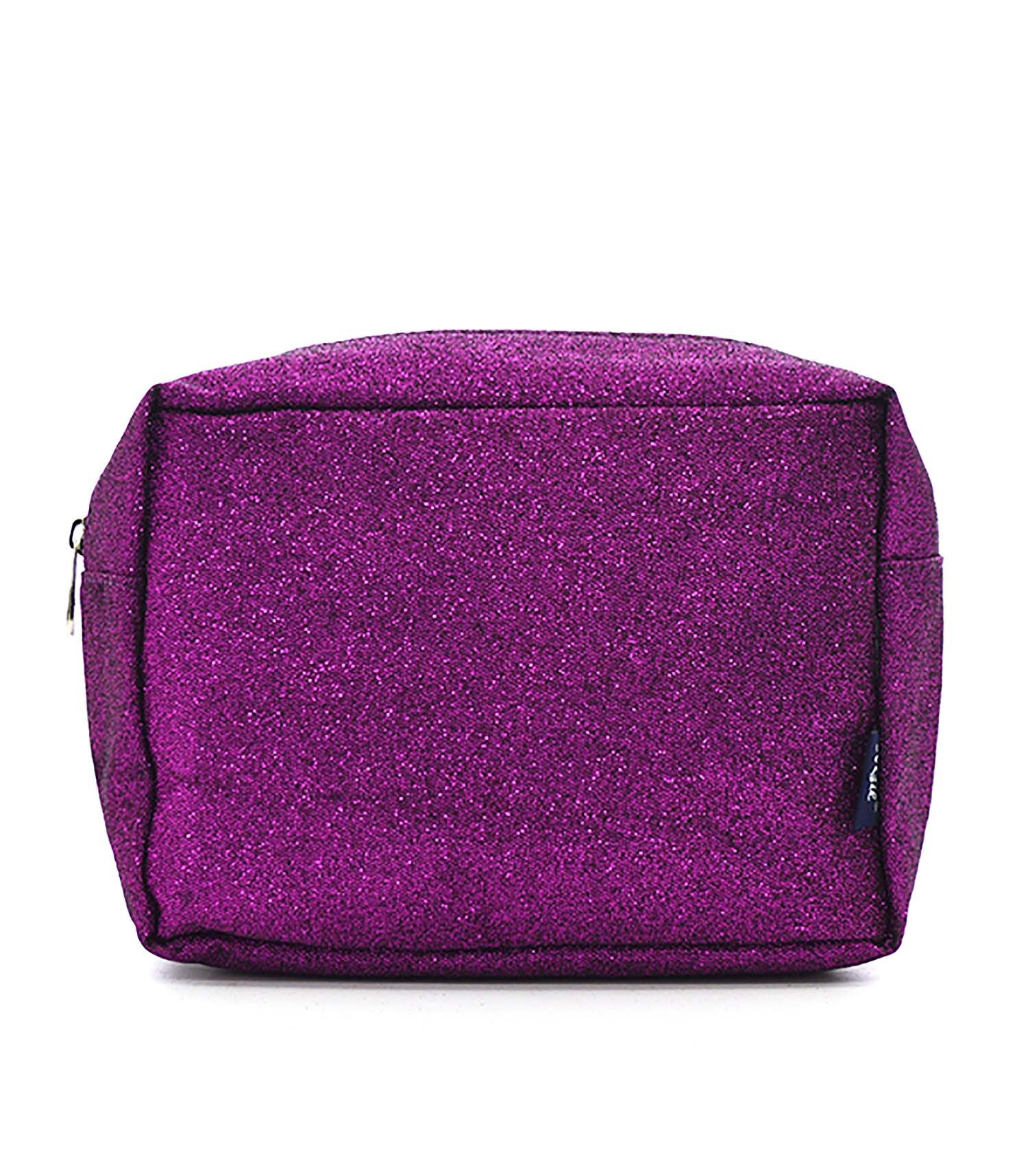 Monogrammed Purple Glitter Large Cosmetic Bag GLE613PUR Etsy